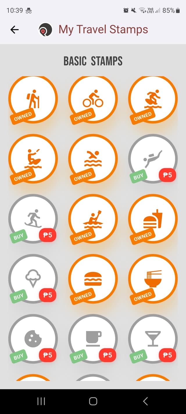 Collect stamps screenshot
