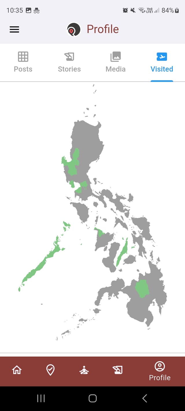 Track your travel footprint screenshot