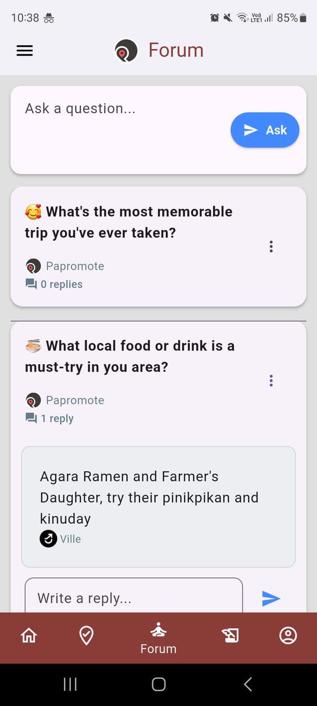 Join the forum screenshot