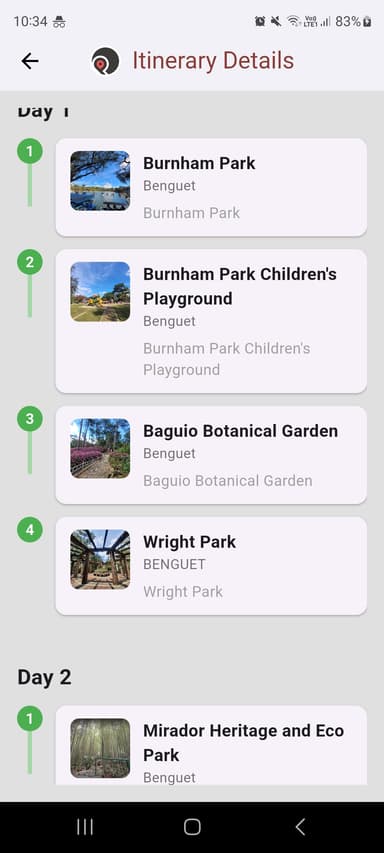 Build Your Itinerary