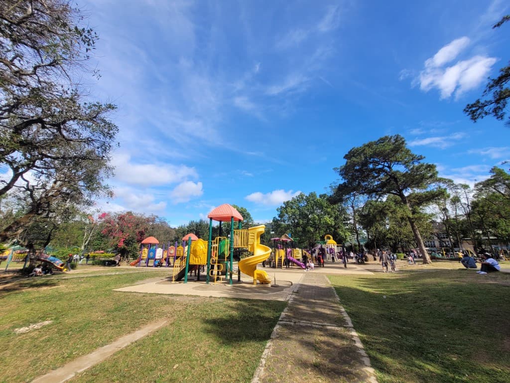 Explore the children's playground for family-friendly fun